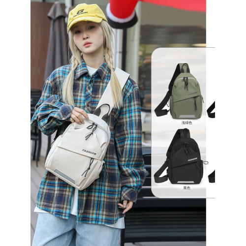 胸包斜後後背包潮牌大容量2025新款後後背包百搭騎行休閒運動學生日系單肩