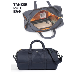 日系潮牌 TANKER ROLL尼龍布男女通勤波士頓單肩斜背水桶手提小包