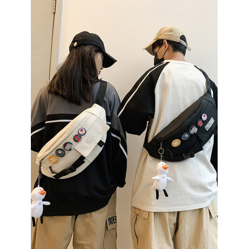 潮牌斜後後背包男士休閒日系小後後背包胸包斜背女單肩包男潮學生運動腰包 潮牌斜後後背包男士休閒日系小後後背包胸包斜背女單肩包男潮學生運動腰包