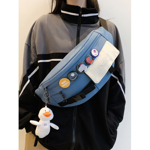 潮牌斜後後背包男士休閒日系小後後背包胸包斜背女單肩包男潮學生運動腰包 潮牌斜後後背包男士休閒日系小後後背包胸包斜背女單肩包男潮學生運動腰包