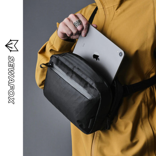 男士斜後後背包2026新款多功能通勤後後背包手拿包手機包大容量單肩包男款