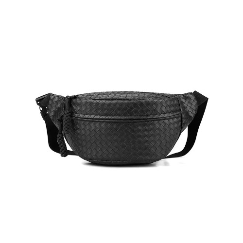 法國MKCLACK軟皮胸包2025春休閒百搭斜後後背包簡約運動腰包男騎行包