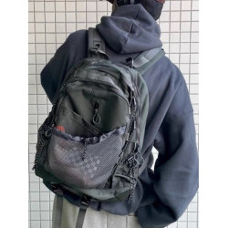 韓系機能風男女多功能大容量戶外登山包旅行網眼抽繩雙肩後後背包