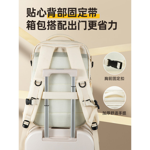 旅行雙肩包女士輕便後後背包2024新款短途旅遊出差行李包大容量書包男