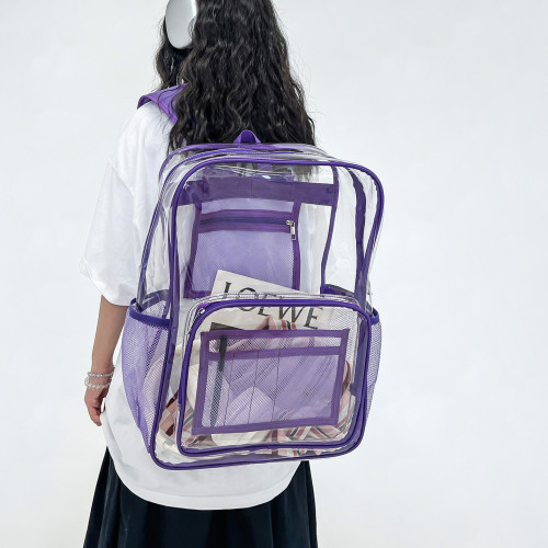 透明書包男高中生學生大容量雙肩後後背包女初中生2025新款校園上課包