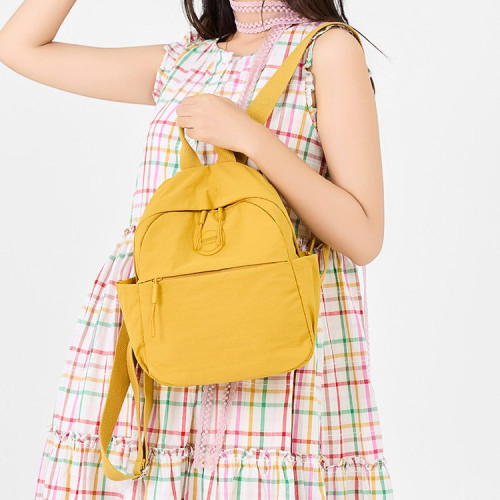 秋季新款小衆輕便尼龍布雙肩包女士百搭旅行小後後背包休閒百搭通勤包