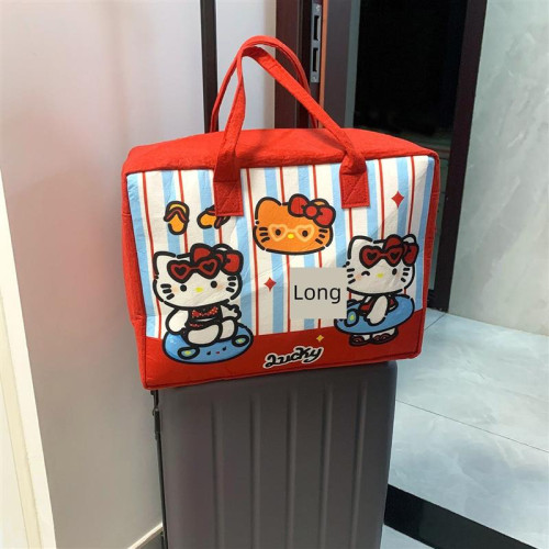 哈嘍kitty包短途旅行包女輕便出差行李袋可攜式拉桿包