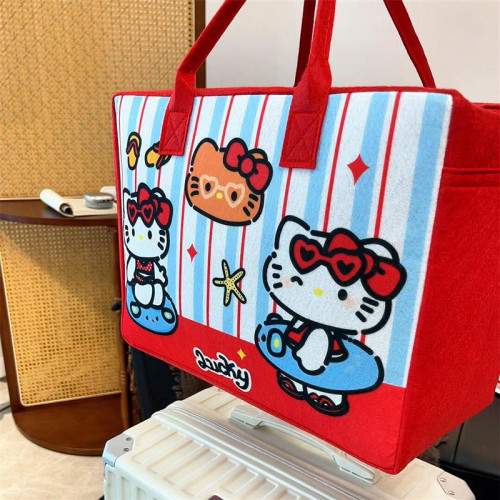 哈嘍kitty包短途旅行包女輕便出差行李袋可攜式拉桿包