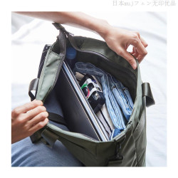 日式無印優品多口袋大容量大包包男女士手提電腦文件包休閒旅直髮