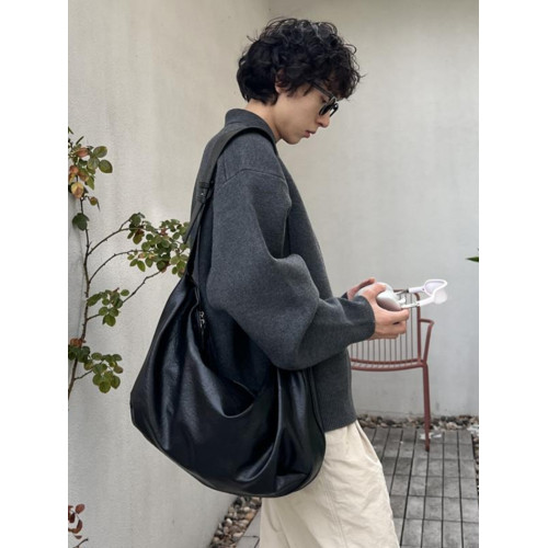 NIN原創日系街頭單肩斜背大容量復古ins寬帶托特包男女皮質通勤包 NIN原創日系街頭單肩斜背大容量復古ins寬帶托特包男女皮質通勤包