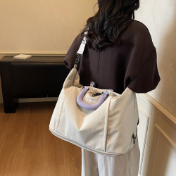 大容量外出輕便旅行包女手提斜後後背包出差健身包男可攜式可擴展行李袋