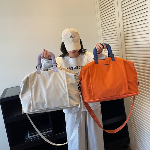 大容量外出輕便旅行包女手提斜後後背包出差健身包男可攜式可擴展行李袋