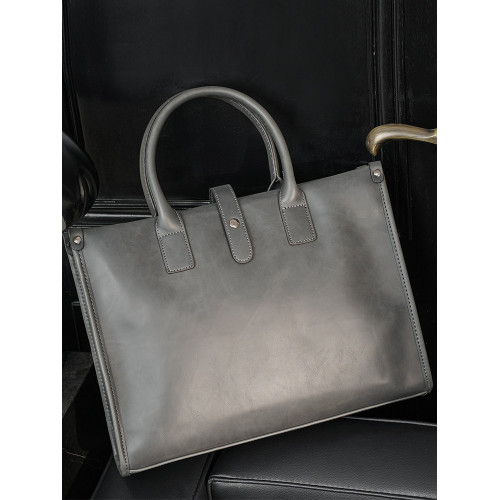 復古橫款皮質男包輕商務男士文件包公文包休閒出差包電腦包單肩包