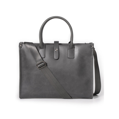 復古橫款皮質男包輕商務男士文件包公文包休閒出差包電腦包單肩包