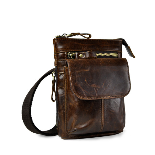 真皮男士復古手機戶外7寸帶掛鉤小腰包油蠟皮穿皮帶腰包單肩斜背 真皮男士復古手機戶外7寸帶掛鉤小腰包油蠟皮穿皮帶腰包單肩斜背