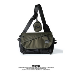 TRUFFLE機能單肩斜後後背包男士後後背包大容量休閒挎包女學生郵差包外出