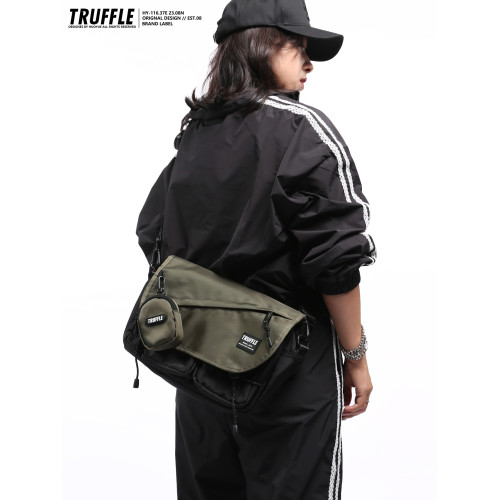TRUFFLE機能單肩斜後後背包男士後後背包大容量休閒挎包女學生郵差包外出