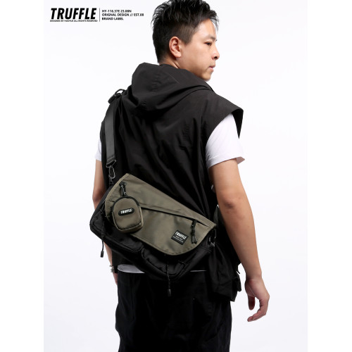 TRUFFLE機能單肩斜後後背包男士後後背包大容量休閒挎包女學生郵差包外出