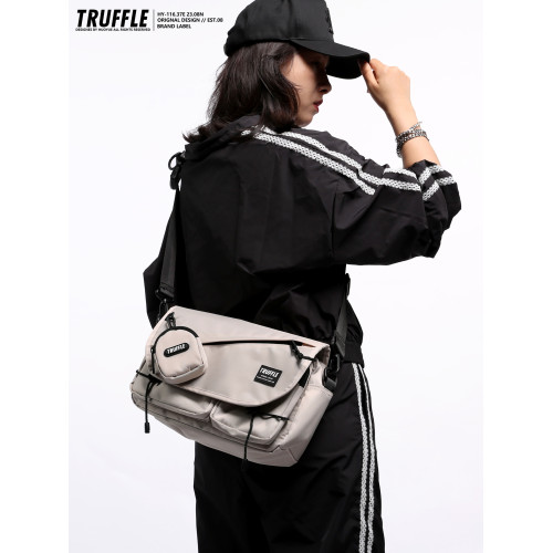 TRUFFLE機能單肩斜後後背包男士後後背包大容量休閒挎包女學生郵差包外出