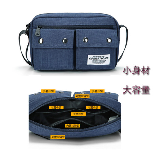 日系牛津紡布土酷青年經典款潮工裝機能多層短途旅行小單肩斜後後背包 日系牛津紡布土酷青年經典款潮工裝機能多層短途旅行小單肩斜後後背包