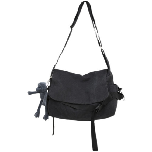 斜後後背包男復古大容量帆布包男生單肩包上課包女學生休閒帆布挎包女 斜後後背包男復古大容量帆布包男生單肩包上課包女學生休閒帆布挎包女