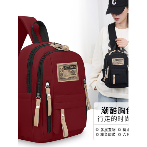 旅行情侶大容量胸包新款男士時尚斜後後背包後後背包運動潮流單肩運動包包