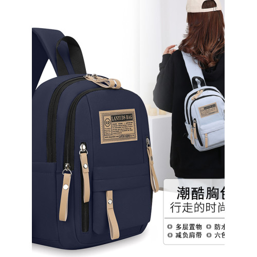 旅行情侶大容量胸包新款男士時尚斜後後背包後後背包運動潮流單肩運動包包