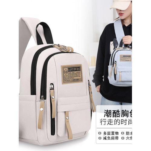 旅行情侶大容量胸包新款男士時尚斜後後背包後後背包運動潮流單肩運動包包