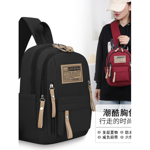 旅行情侶大容量胸包新款男士時尚斜後後背包後後背包運動潮流單肩運動包包