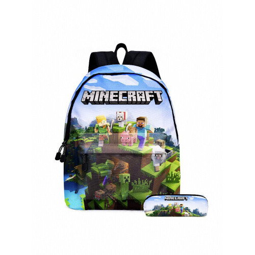 新品我的世界Minecraft中小學生書包遊戯周邊雙後後背包