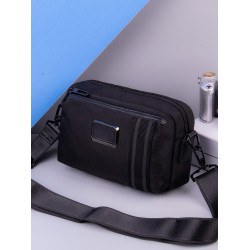 新款斜後後背包男士單肩包牛津布橫款通勤包大容量帆布輕便旅行小後後背包