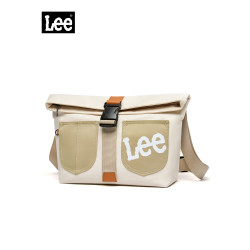 Lee日系ins原宿復古工裝斜後後背包女學生大容量通勤郵差包男單肩後後背包