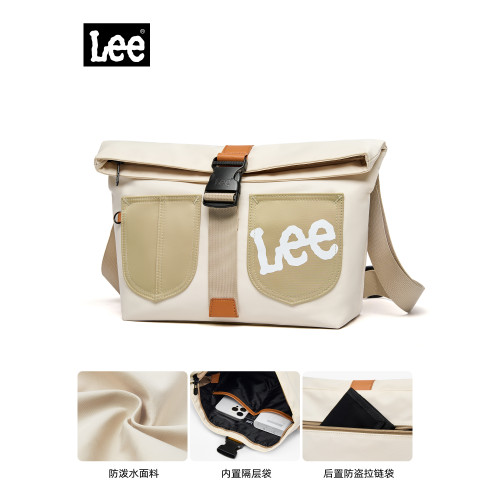 Lee日系ins原宿復古工裝斜後後背包女學生大容量通勤郵差包男單肩後後背包 Lee日系ins原宿復古工裝斜後後背包女學生大容量通勤郵差包男單肩後後背包