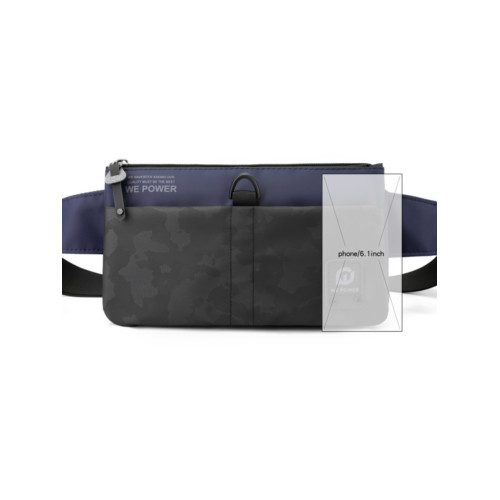 手機腰包超薄大容量休閒胸前包單肩斜背青年多功能防水尼龍布包包