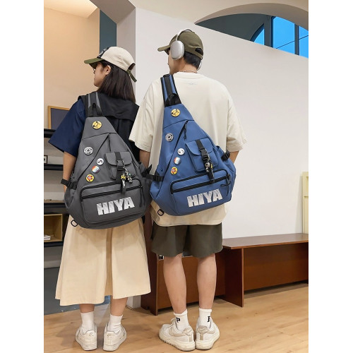 潮流工裝包日系復古斜後後背包男街頭大容量後後背包女學生潮牌胸包騎行包 潮流工裝包日系復古斜後後背包男街頭大容量後後背包女學生潮牌胸包騎行包