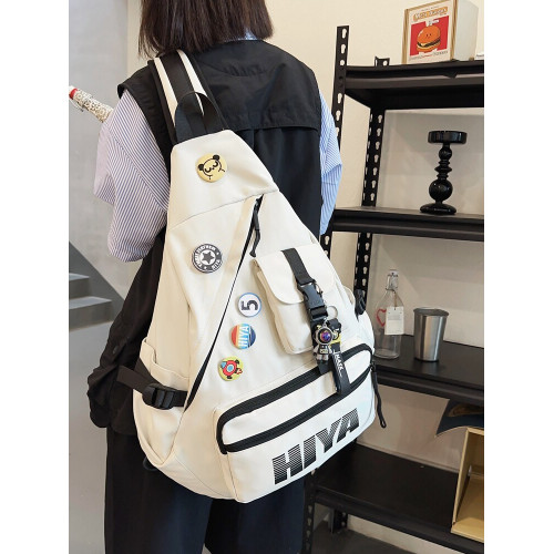 潮流工裝包日系復古斜後後背包男街頭大容量後後背包女學生潮牌胸包騎行包 潮流工裝包日系復古斜後後背包男街頭大容量後後背包女學生潮牌胸包騎行包