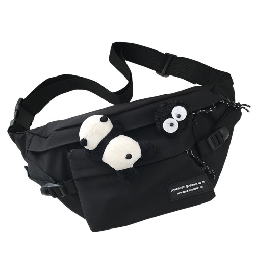 2025新款休閒單肩包男款斜後後背包胸包學生包包女騎行運動百搭小腰包