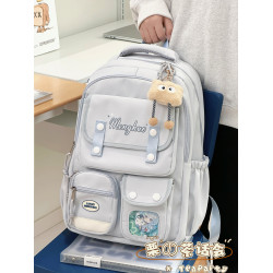 ins可愛書包女生2025新款大容量雙肩包 初中高中學生上學電腦後後背包