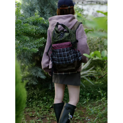 housedesign原創2026新戶外徒步輕量化雙肩包個性大容量拼接後後背包