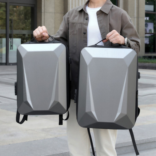 硬殼雙肩包ABS潮流雙肩筆記型電腦包商務學生大容量雙肩後後背包18寸