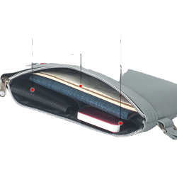 傑利文件袋雙層拉鍊式內有插袋文件包收納包大容量防水牛津帆布