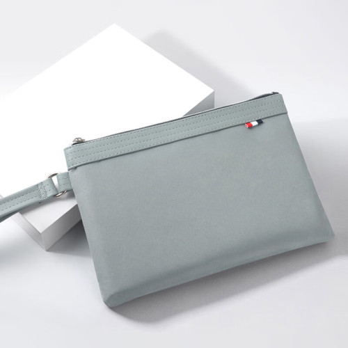 傑利文件袋雙層拉鍊式內有插袋文件包收納包大容量防水牛津帆布