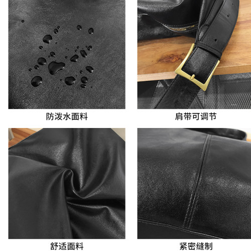 男士單肩包斜後後背包男款高級感休閒通勤簡約後後背包男包枕頭包小方包