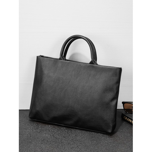 2026新款商務男士手提包通勤出差文件包電腦包公文包百搭時尚男包