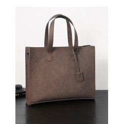 磨砂復古大容量托特包 韓版男包橫款單肩包文件包休閒出差公文包