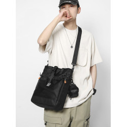 大容量斜後後背包男手提包初中生高中大學生後後背包單肩包上課補習拎書袋