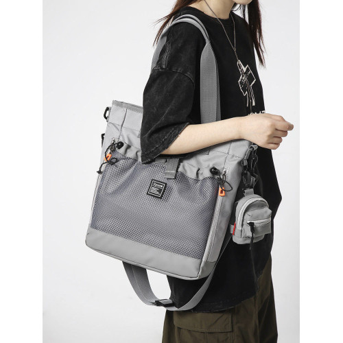 大容量斜後後背包男手提包初中生高中大學生後後背包單肩包上課補習拎書袋