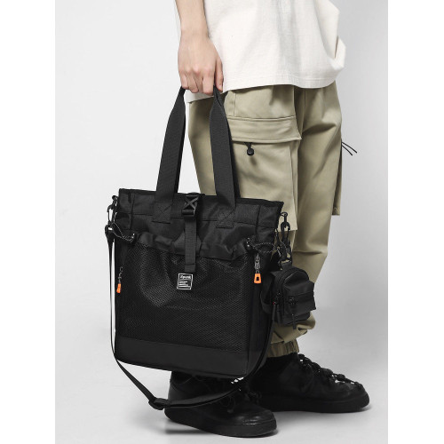 大容量斜後後背包男手提包初中生高中大學生後後背包單肩包上課補習拎書袋