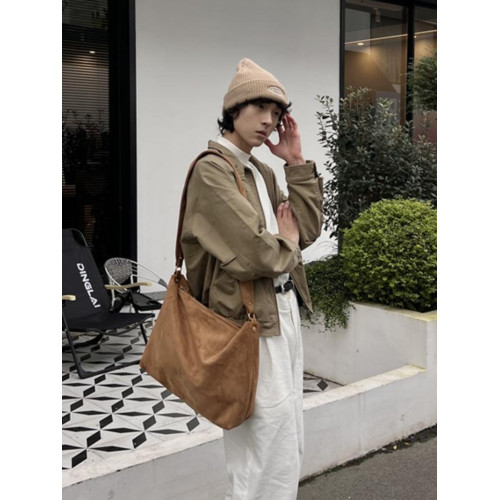 YUEN氛圍感復古單肩斜背大容量麂皮絨大托包男女手提腋下通勤包潮 YUEN氛圍感復古單肩斜背大容量麂皮絨大托包男女手提腋下通勤包潮