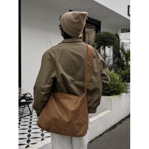 YUEN氛圍感復古單肩斜背大容量麂皮絨大托包男女手提腋下通勤包潮 YUEN氛圍感復古單肩斜背大容量麂皮絨大托包男女手提腋下通勤包潮